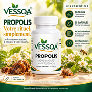 VESSQA Propolis – flacon de 30 capsules et informations essentielles