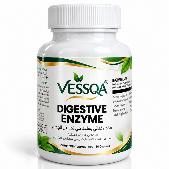 VESSQA Enzymes digestives – 30 كبسولة