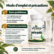 VESSQA perte-poids — mode d'emploi, précautions et conservation