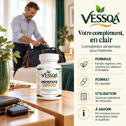 VESSQA Prostate Support : présentation du complément, format 60 capsules et conseils d’utilisation